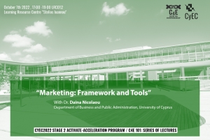 [07 Oct] “Marketing: Framework and Tools”