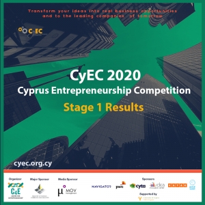 Cyprus Entrepreneurship Competition CYEC 2020 Stage 1 Results
