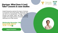 Startups: What Does it (not) Take? Lessons & case studies