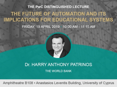 The PwC Distringuished Lecture in IEF 2019  ‘The Future of Automation and Its Implications for Educational Systems’